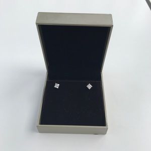 Nordstrom 2ct CZ studs platinum plated